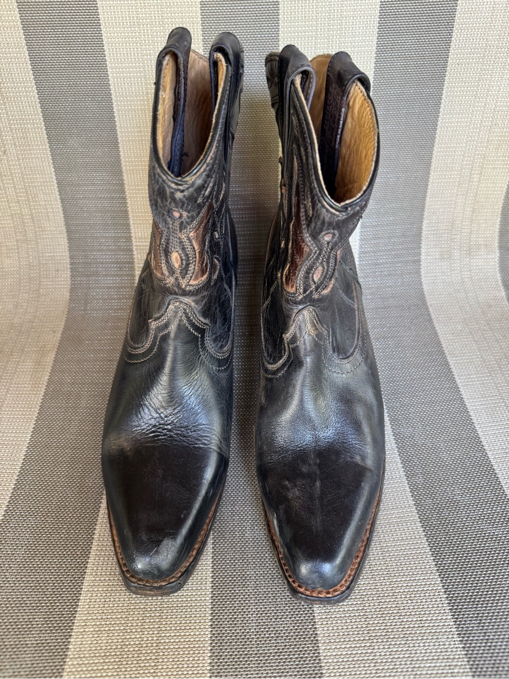 Bed Stu black leather boots size 7